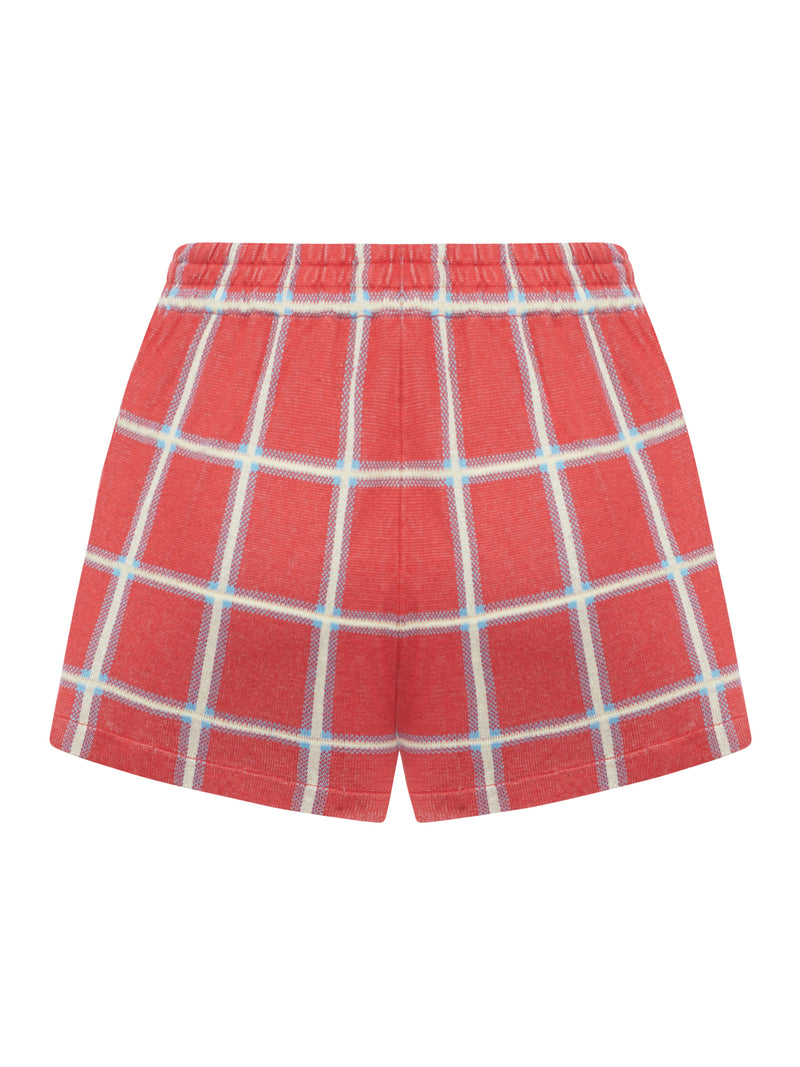 SILK BLEND CHECKED SHORTS