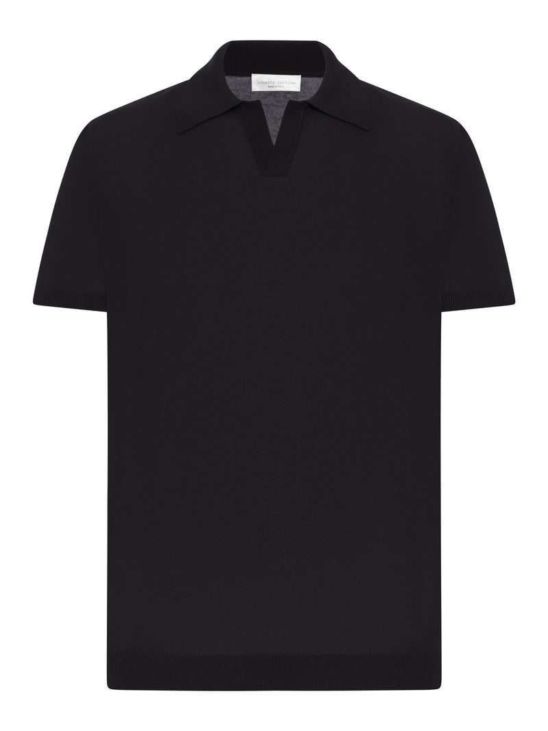 COTTON POLO SHIRT WITHOUT BUTTONS