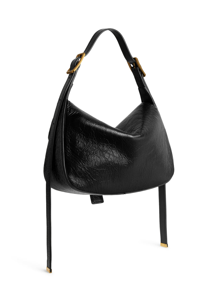 WOMEN`S MEDIUM CLICK SHOULDER BAG IN BLACK