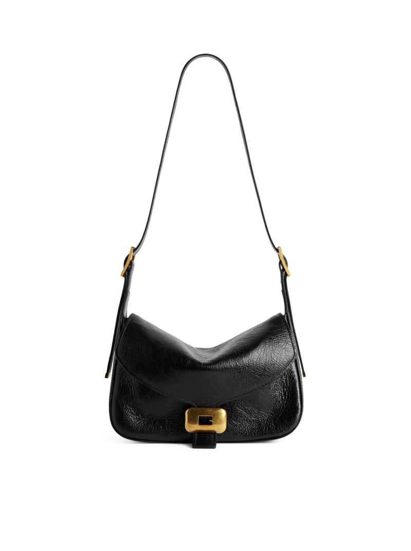WOMEN`S MEDIUM CLICK SHOULDER BAG IN BLACK