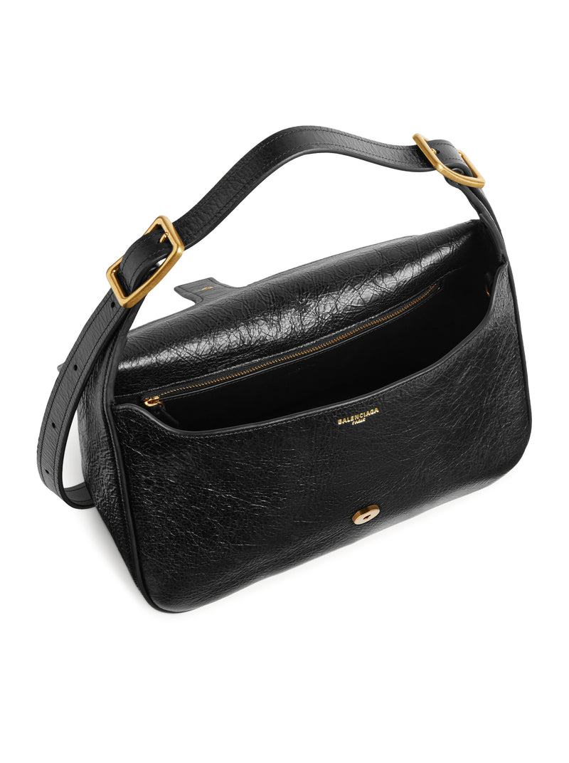WOMEN`S MEDIUM CLICK SHOULDER BAG IN BLACK