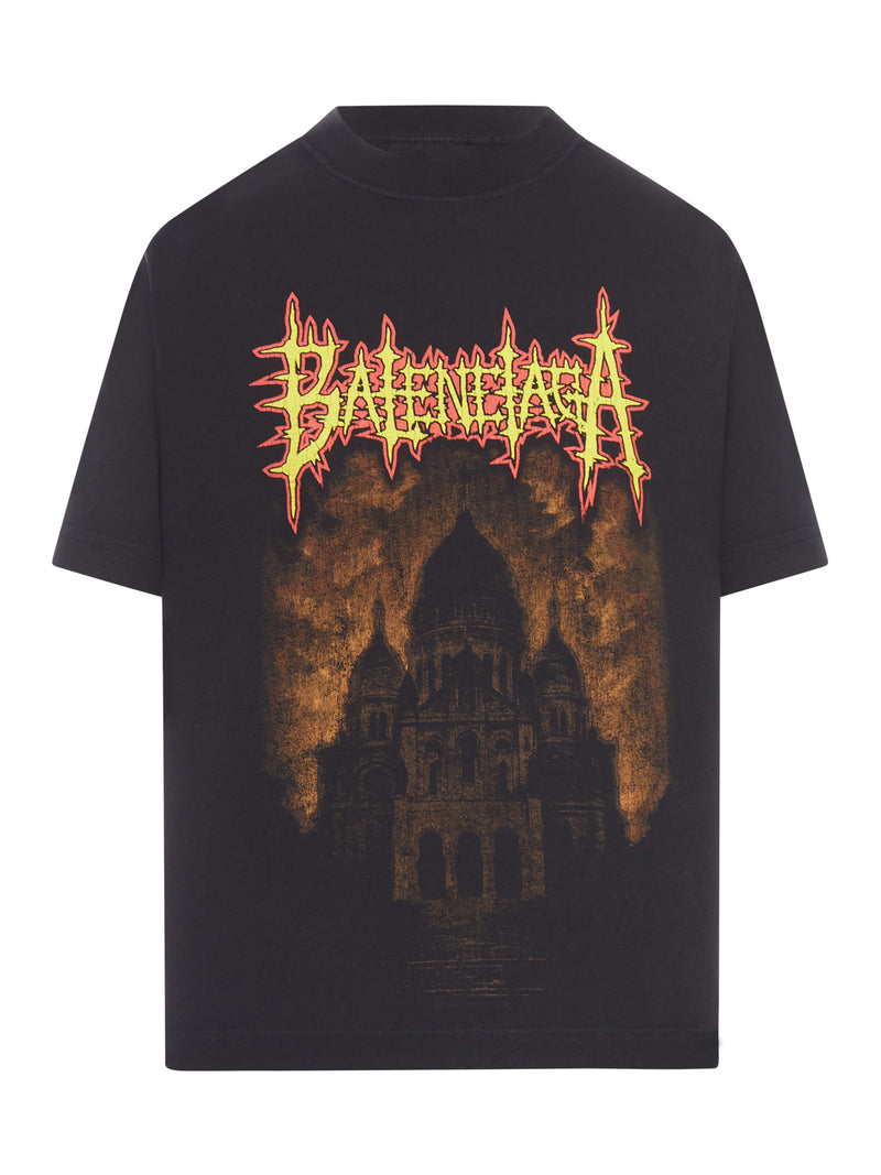 CREWNECK COTTON T-SHIRT WITH PRINT