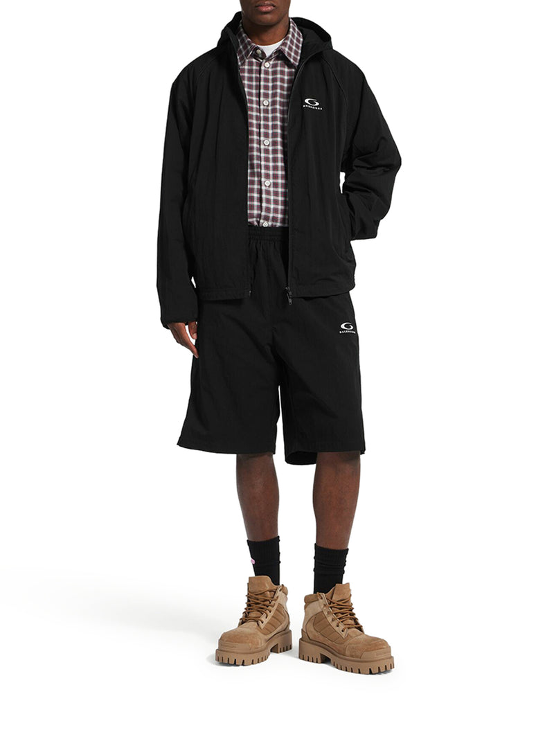 TECHNICAL FABRIC ZIP-UP JACKET