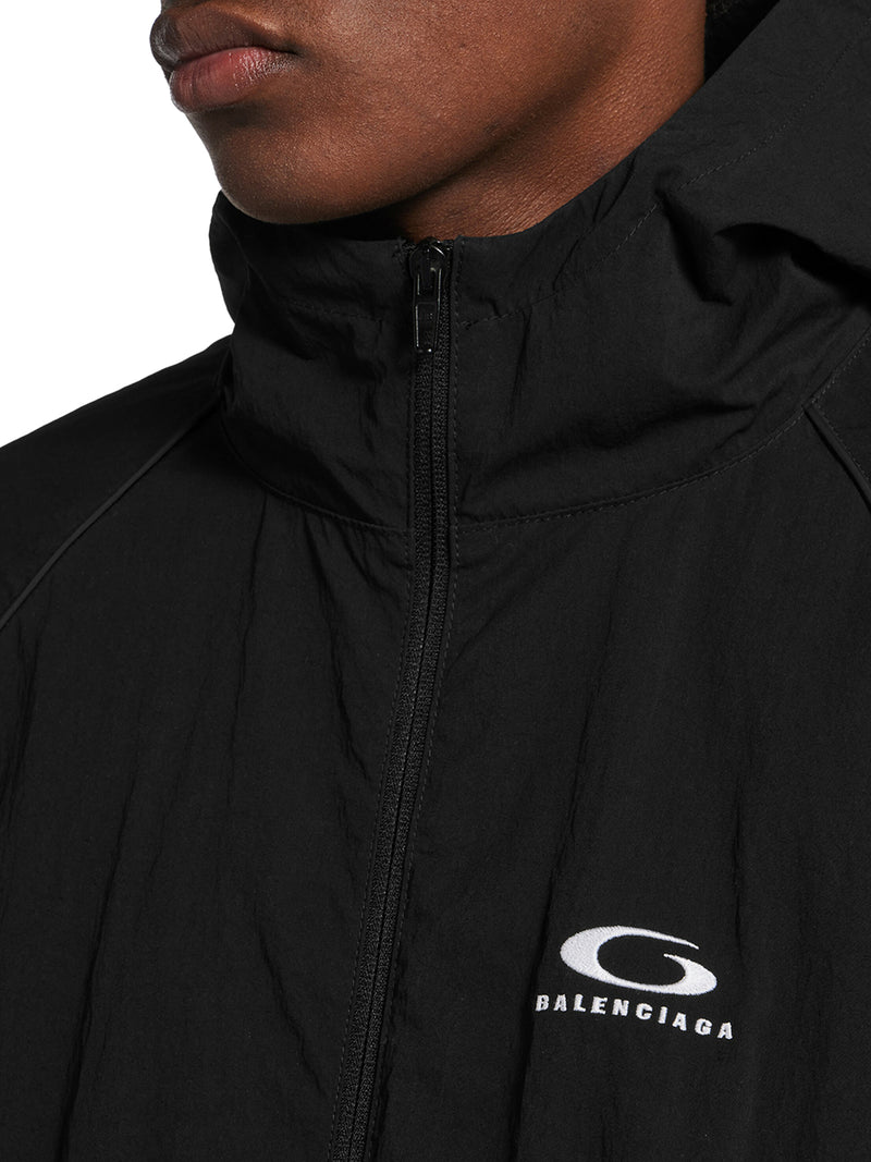 TECHNICAL FABRIC ZIP-UP JACKET