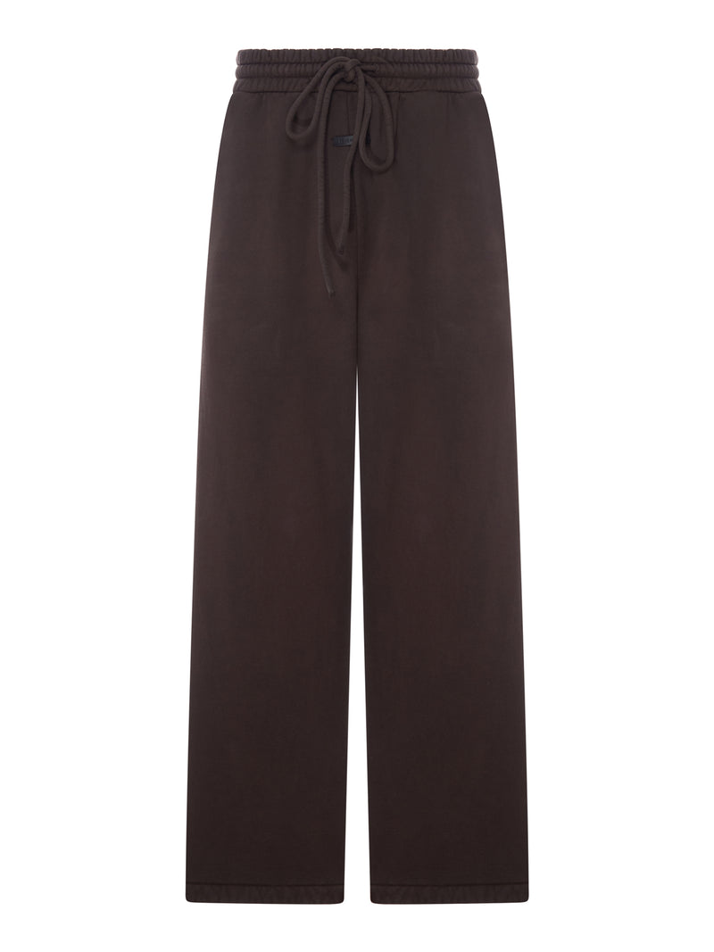 WIDE LEG COTTON SWEATPANTS