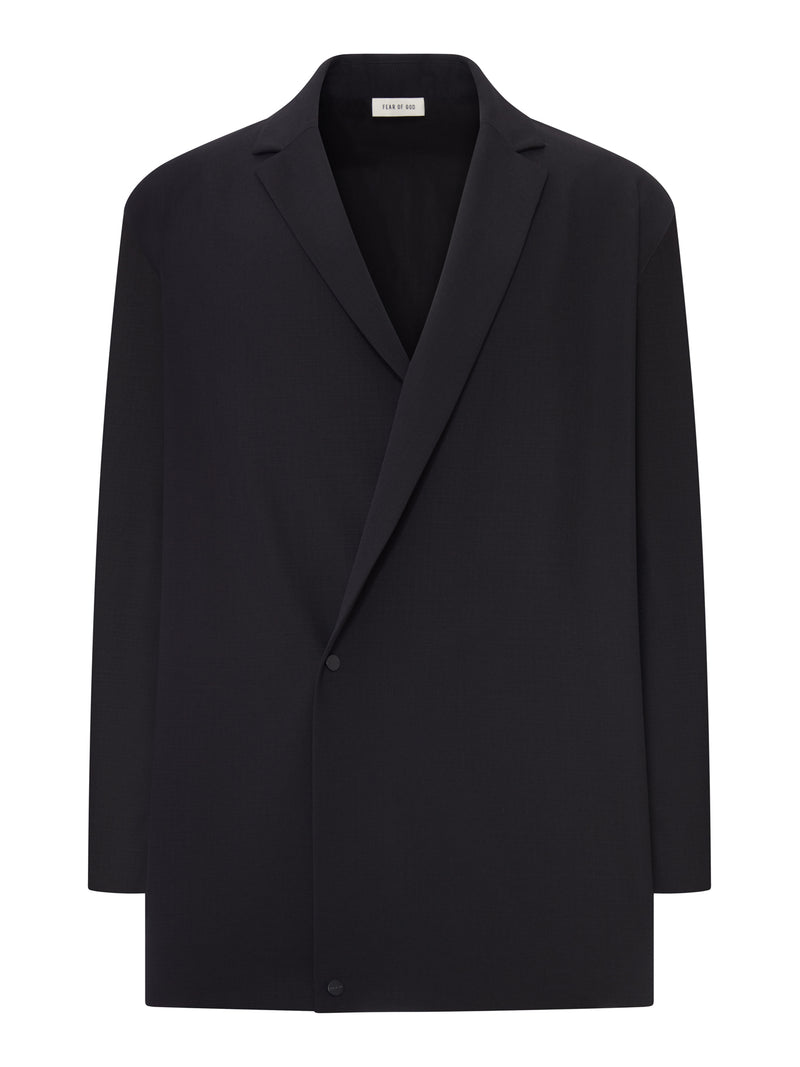 LONG RELAXED WOOL RIPSTOP JACKET