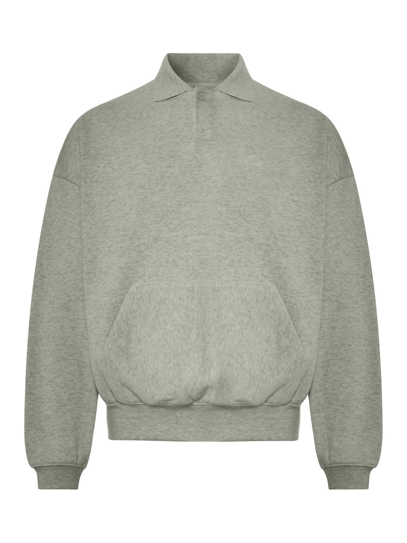 90`S POLO SWEATSHIRT IN COTTON BLEND