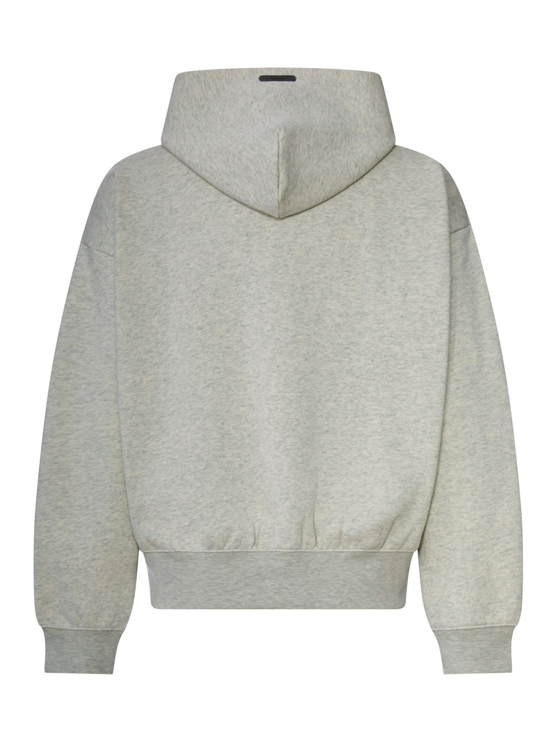COTTON BLEND ZIP-UP HOODIE