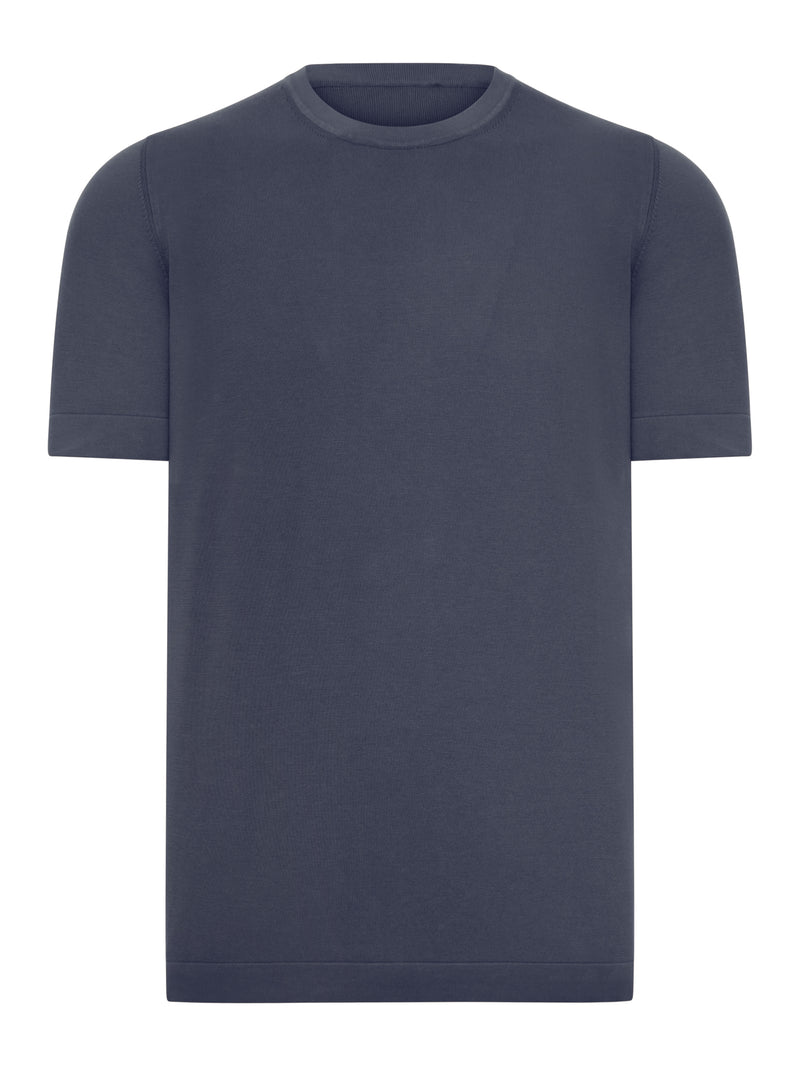 SHORT-SLEEVED COTTON KNITTED T-SHIRT
