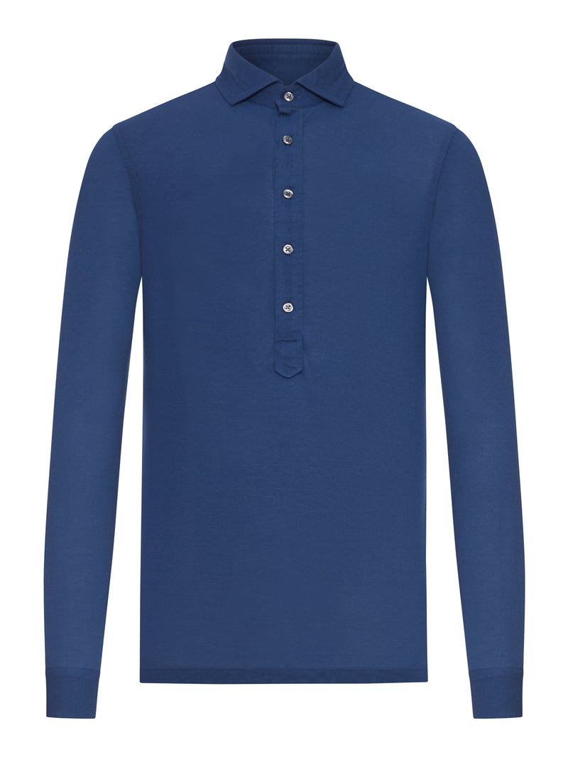 LONG-SLEEVED POLO SHIRT IN LIGHTWEIGHT COTTON