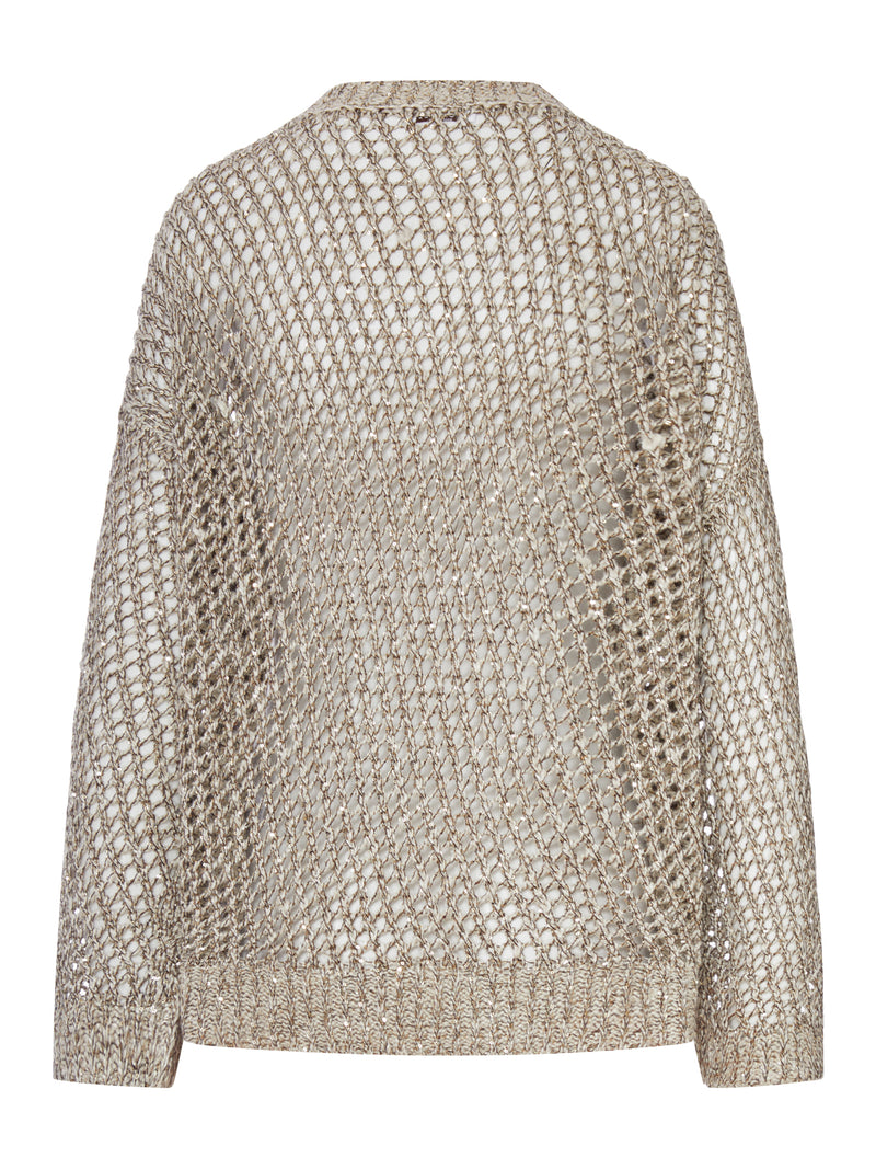 CHINÉ KNIT SWEATER IN SILK AND LINEN