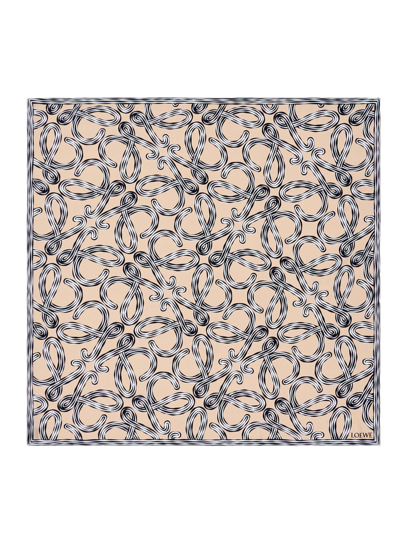 SILK SCARF WITH ALL-OVER ANAGRAM PRINT