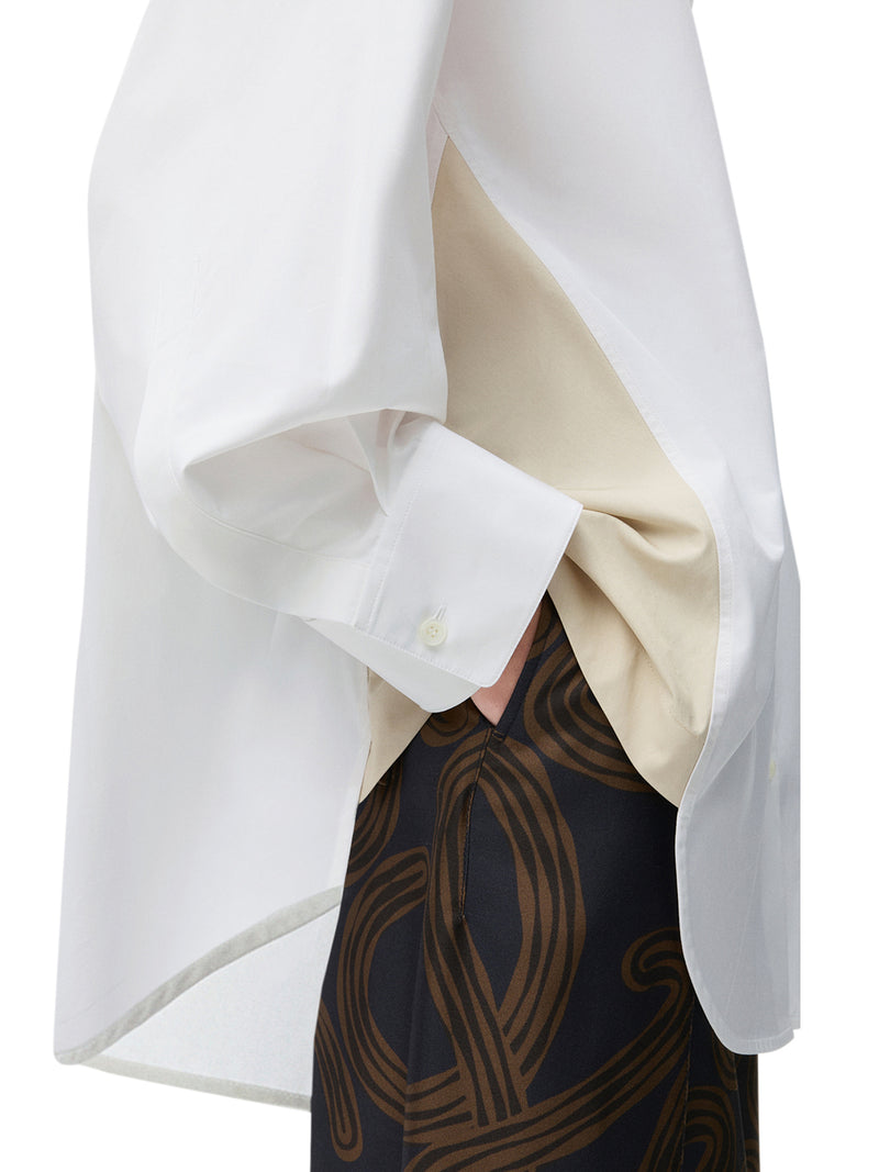 ASYMMETRIC COTTON POPLIN SHIRT