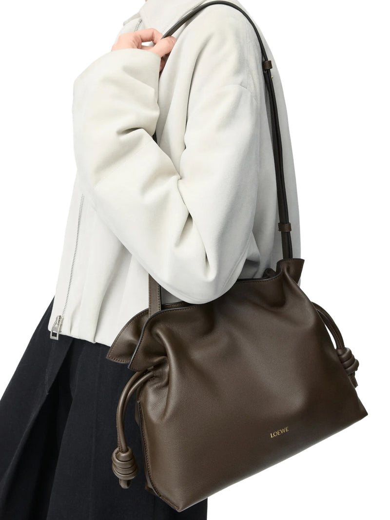 MEDIUM FLAMENCO CLUTCH BAG IN CALFSKIN NAPPA