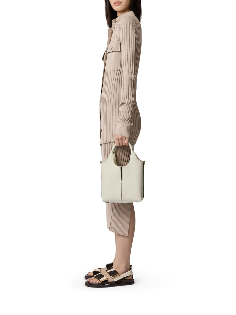 MINI LEATHER TOTE SHOPPING BAG