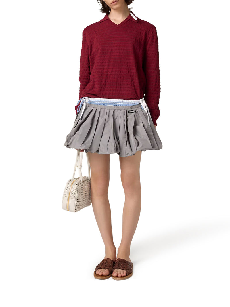 V-NECK COTTON SWEATER