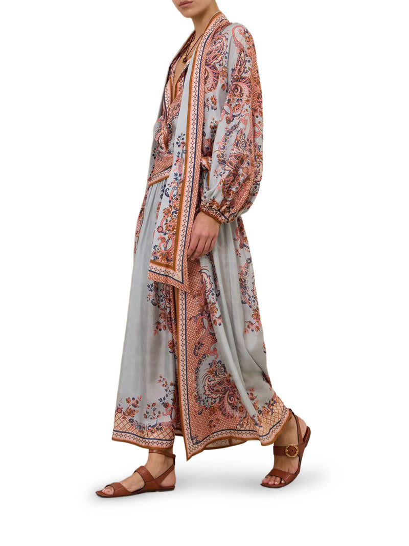 ASTER BLOUSE WITH NECK BOW IN PURE SILK