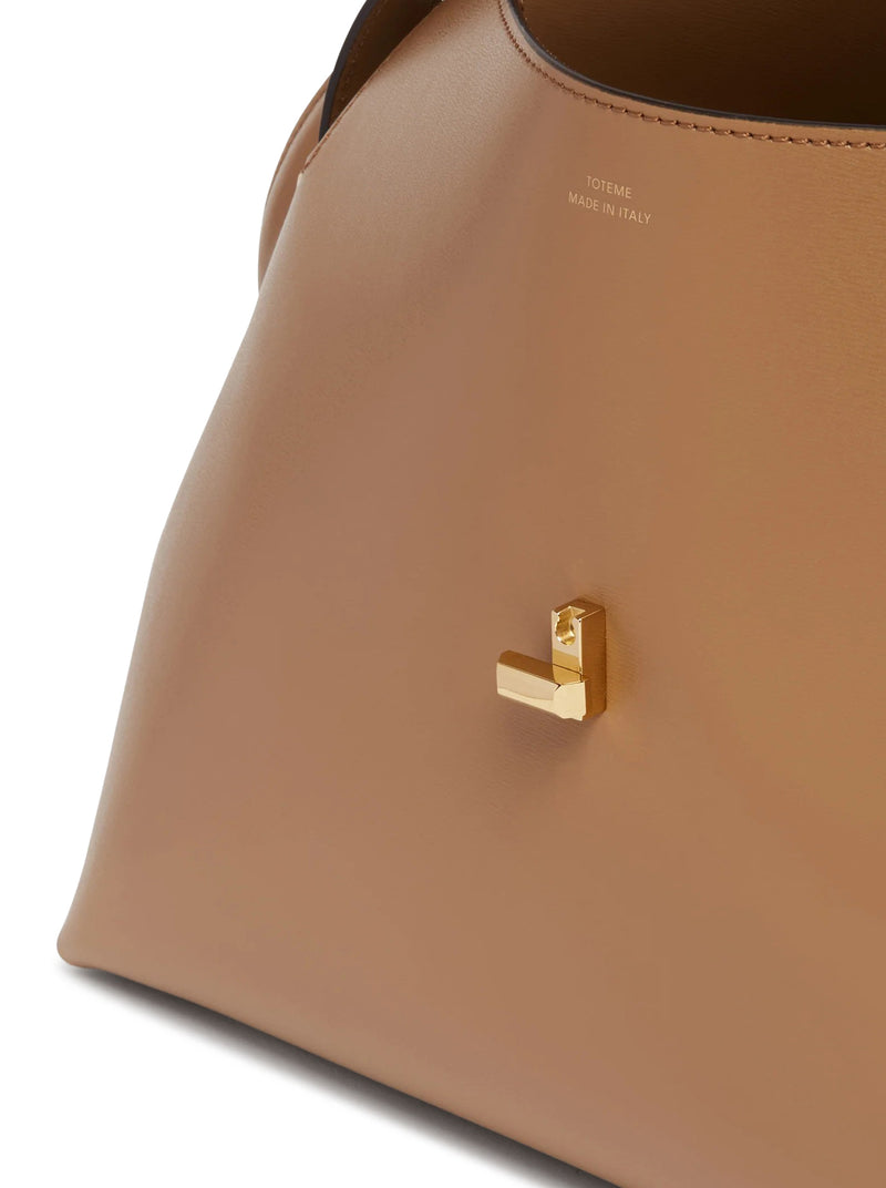 T-LOCK LEATHER HANDBAG
