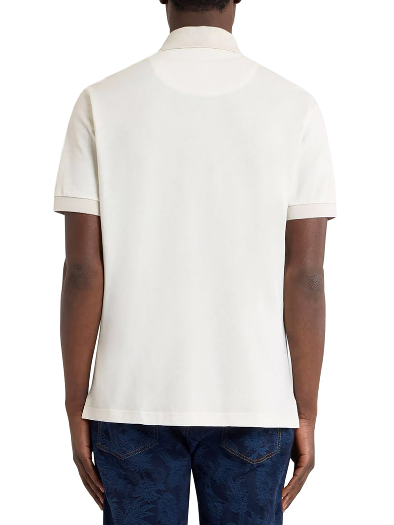 COTTON POLO SHIRT WITH PRINTED DETAILS