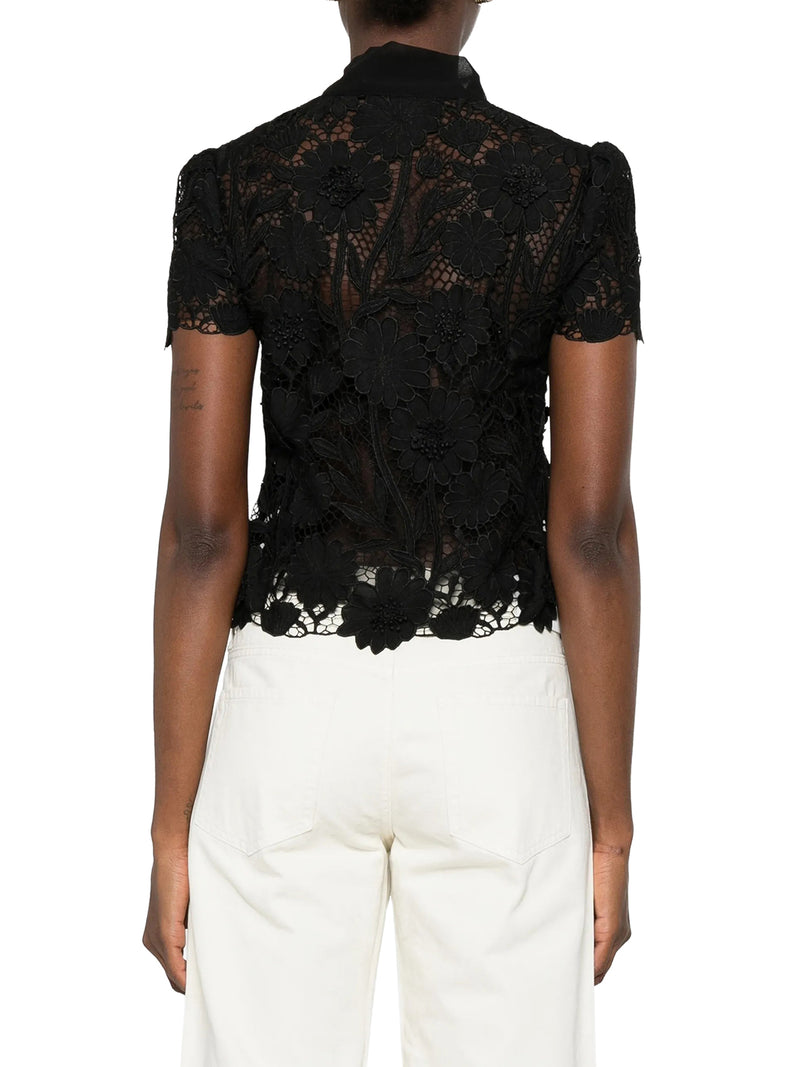 BLACK TOP WITH NECK TIES