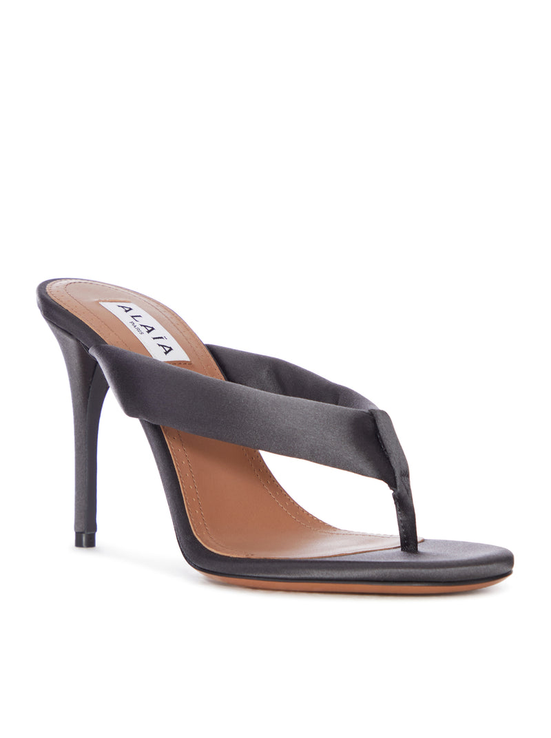 SPONGY DENIM PLATFORM SANDALS