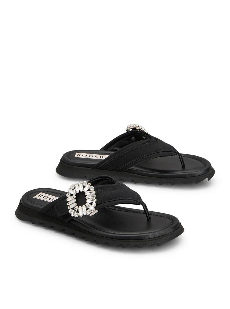 SLIDING FLIP FLAT IN SATIN