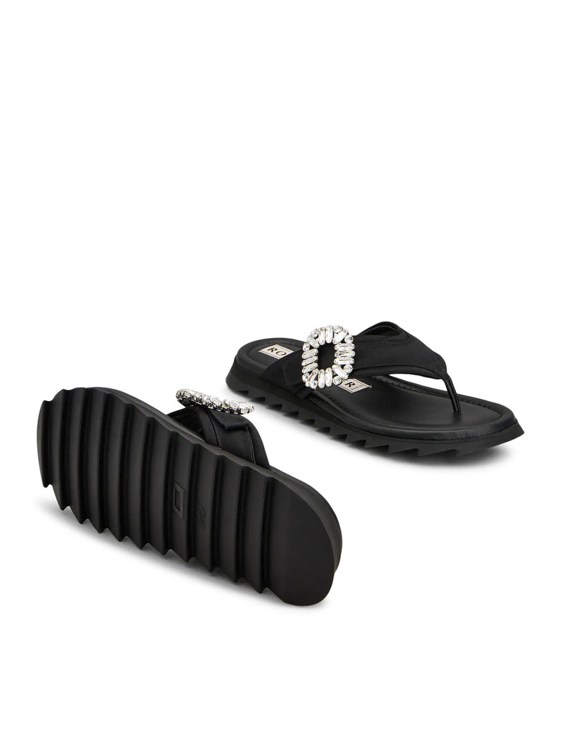 SLIDING FLIP FLAT IN SATIN
