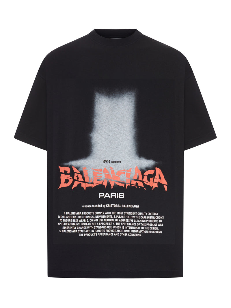 THE DOOR OVERSIZE T-SHIRT IN BLACK DRY JERSEY
