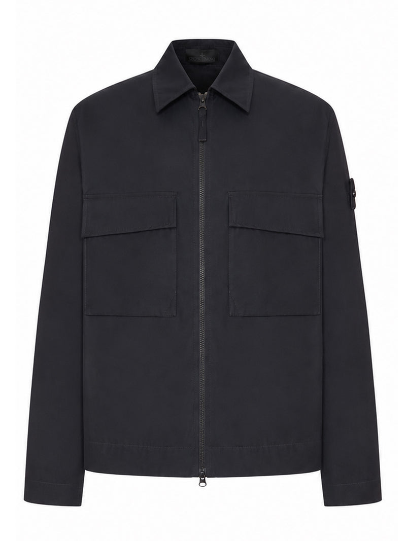 COTTON OVERSHIRT WITH BADGE ON THE SLEEVE
