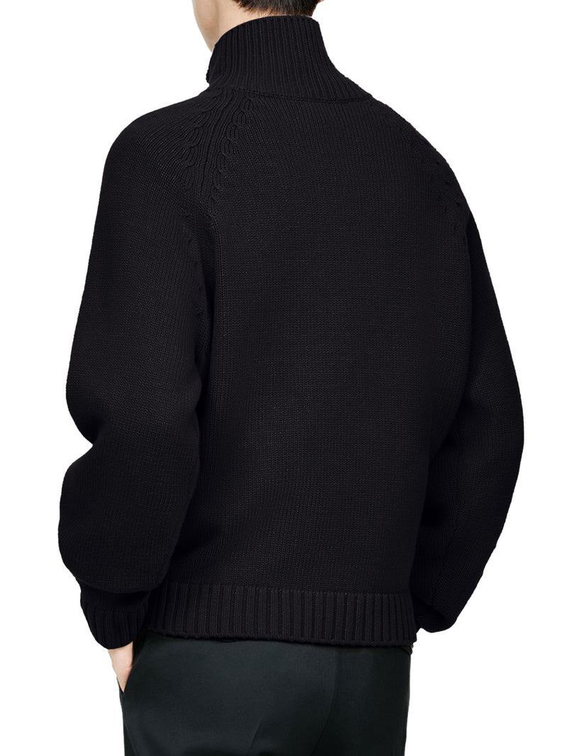 CASHMERE WOOL HALF-ZIP SWEATER