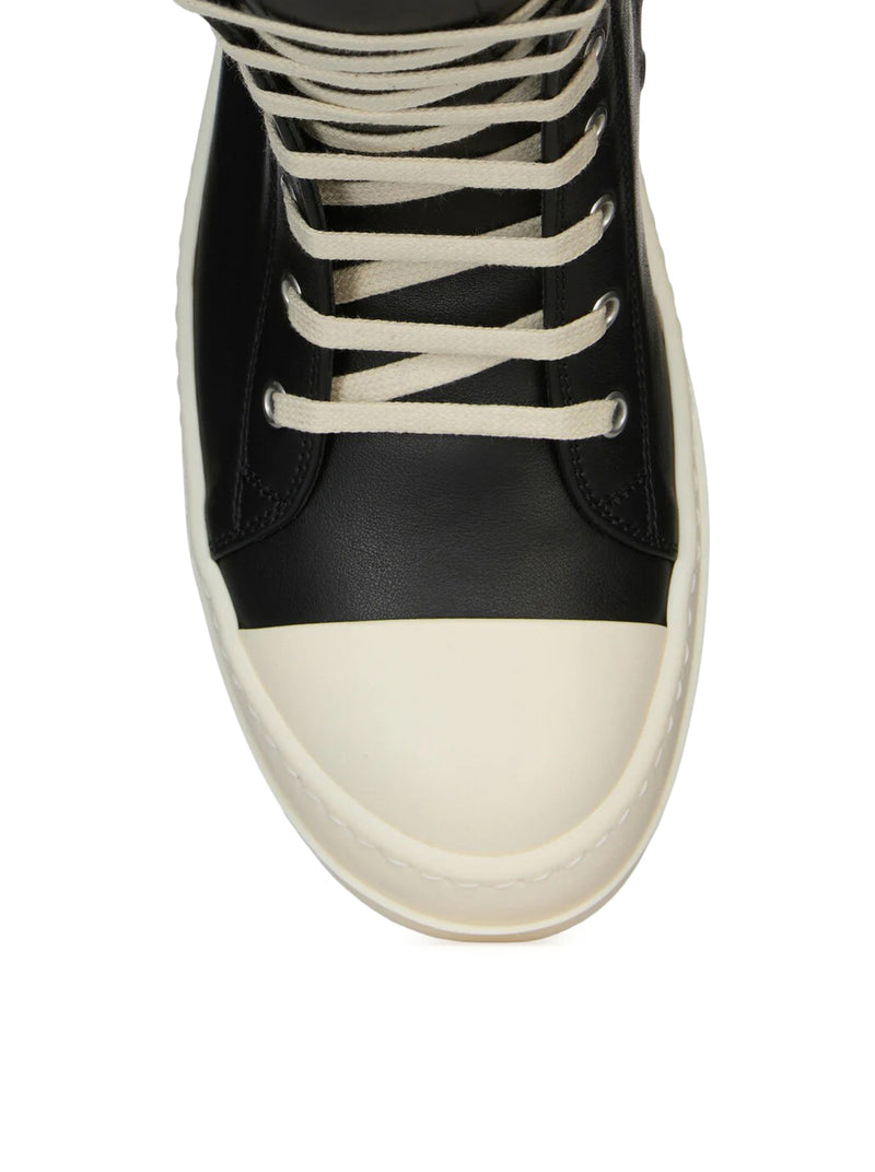 HIGH-TOP CALFSKIN SNEAKERS