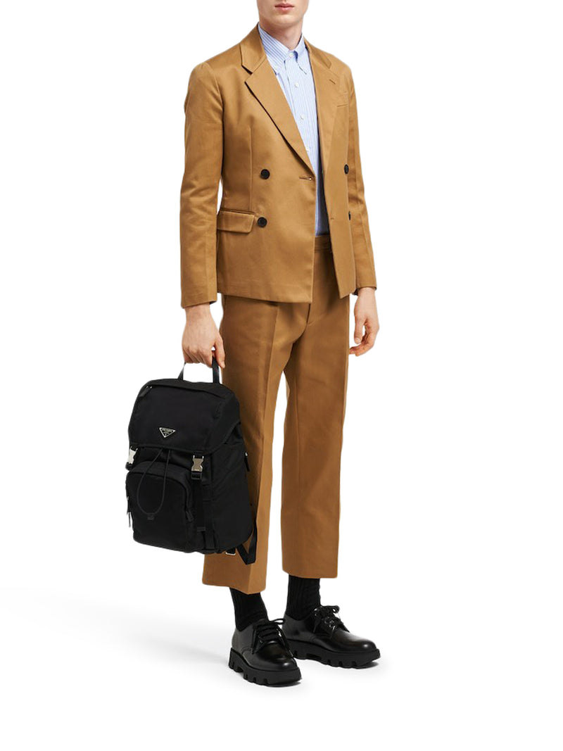 BACKPACK IN RE-NYLON AND SAFFIANO LEATHER