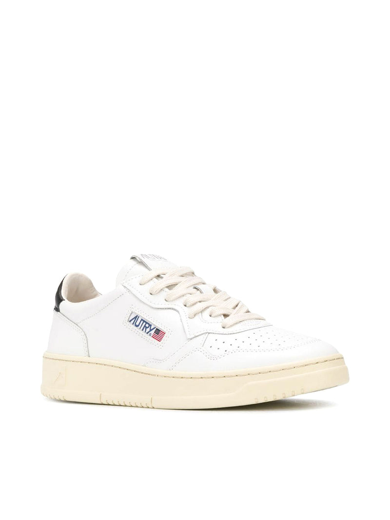 MEDALIST LOW SNEAKERS IN BLACK AND WHITE LEATHER