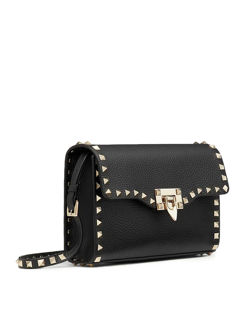 SMALL ROCKSTUD SHOULDER BAG IN GRENADE CALFSKIN