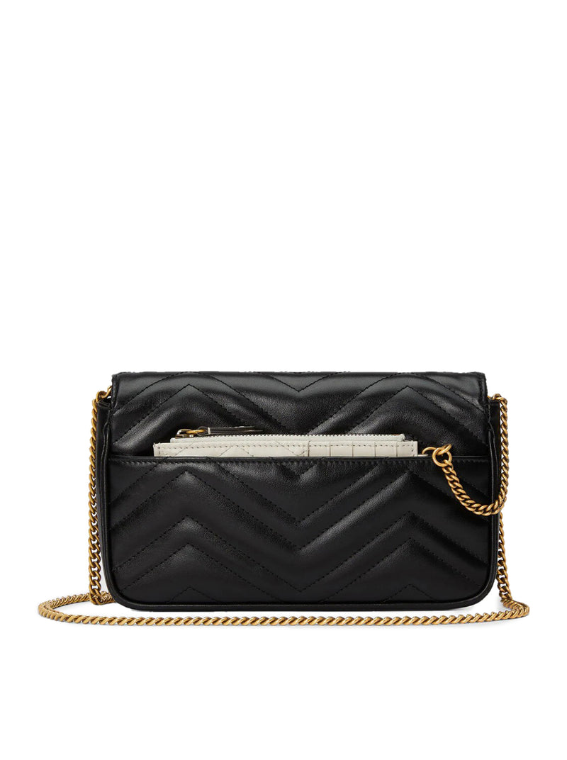 GG MARMONT MINI WALLET WITH CHAIN AND CARD HOLDER