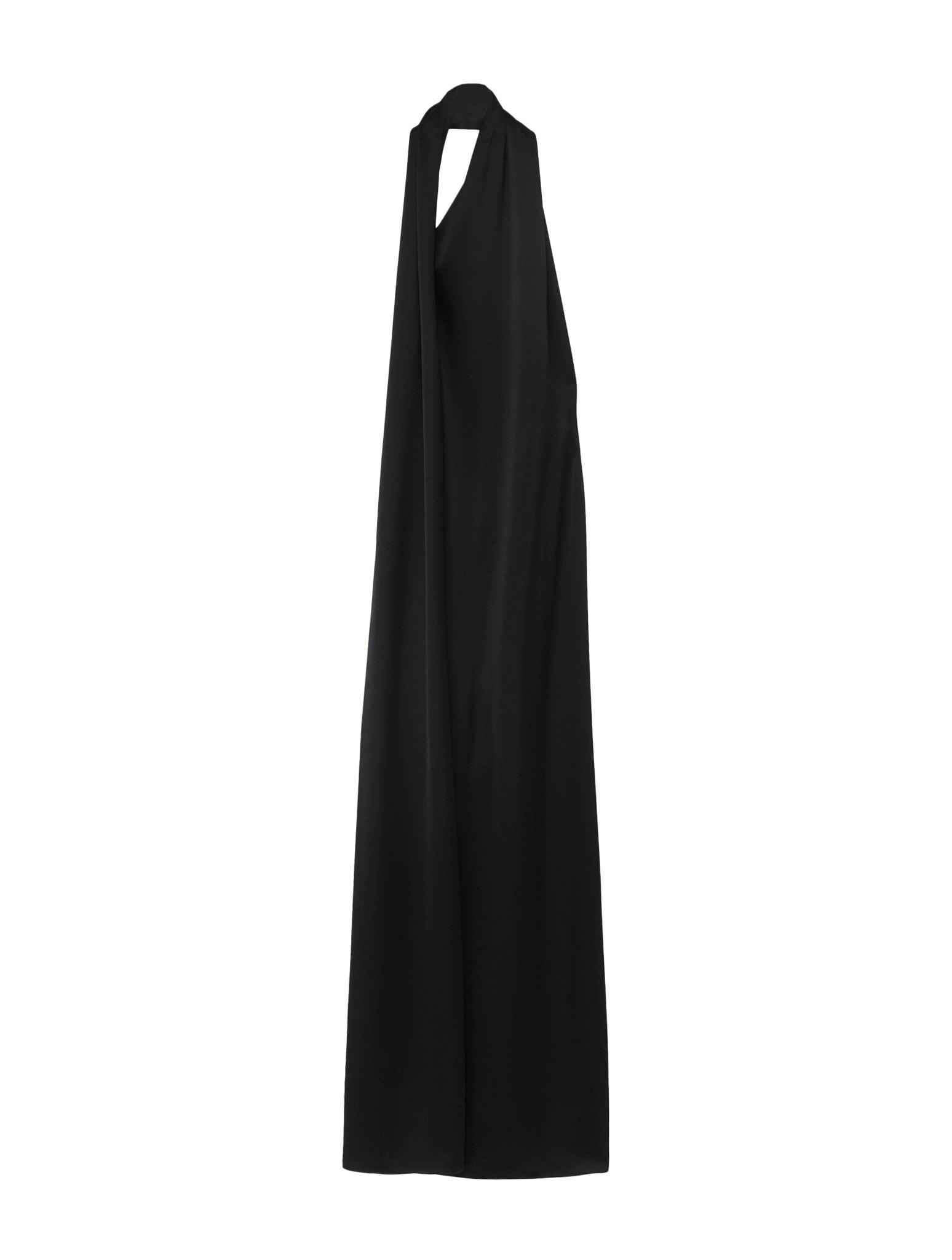 Scarf dress in technical satin