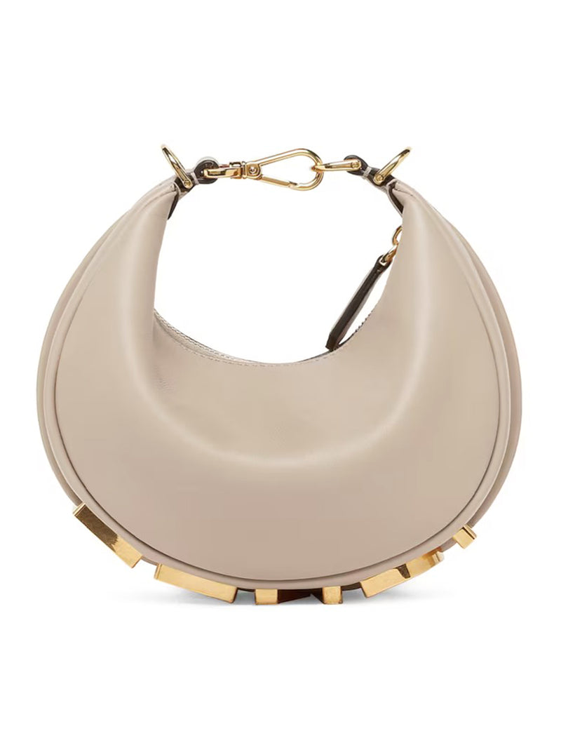 FENDIGRAPHY MINI IN DOVE GREY LEATHER