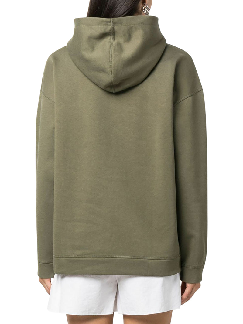 logo-print organic cotton hoodie