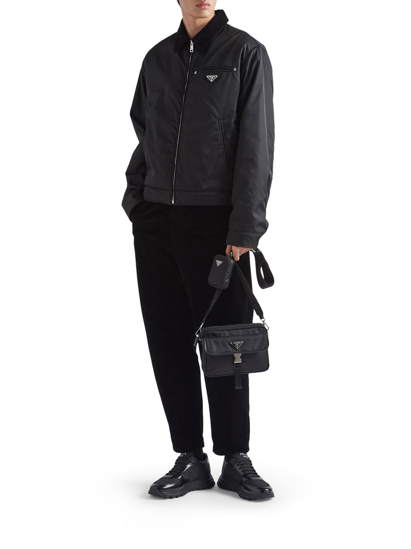 SHOULDER BAG IN RE-NYLON AND SAFFIANO