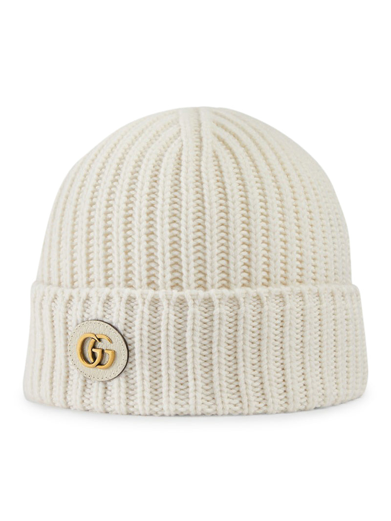 CASHMERE WOOL HAT WITH DOUBLE G