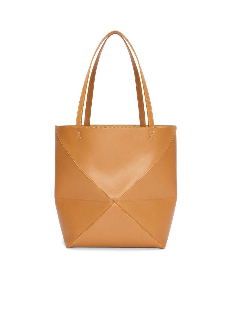 PUZZLE FOLD TOTE BAG IN POLISHED CALFSKIN