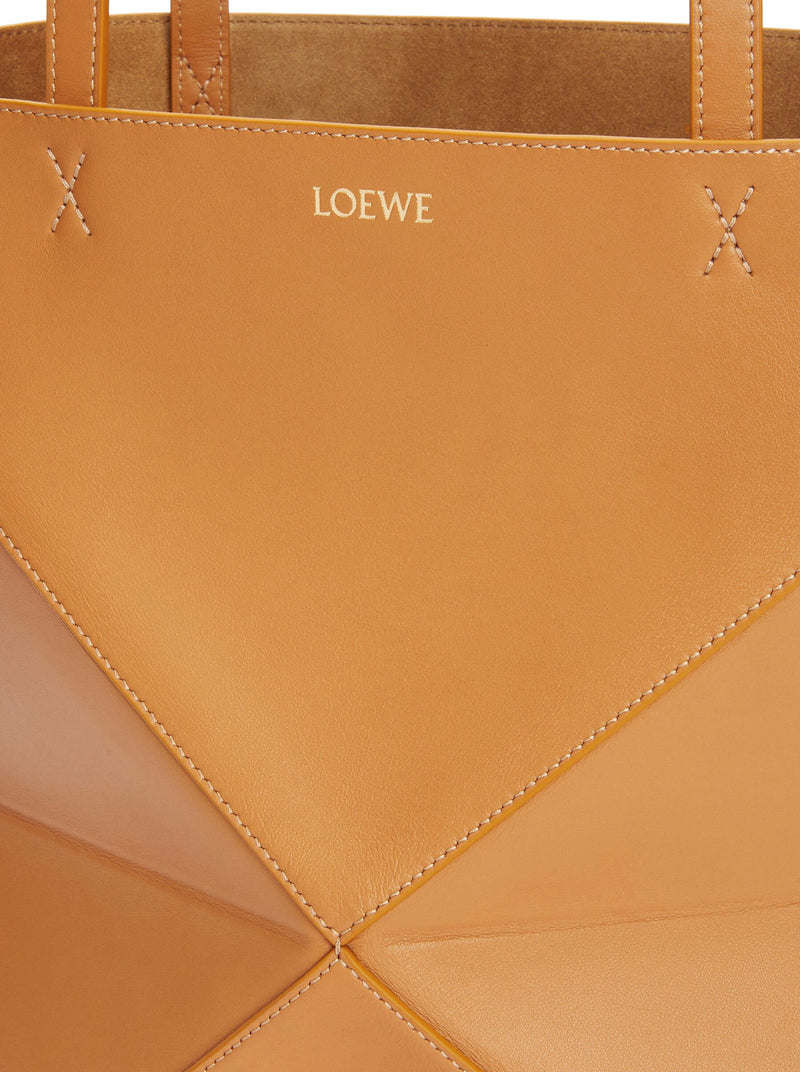 PUZZLE FOLD TOTE BAG IN POLISHED CALFSKIN