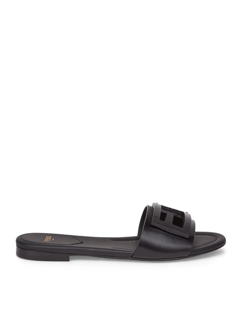 SLIDE BAGUETTE IN BLACK LEATHER