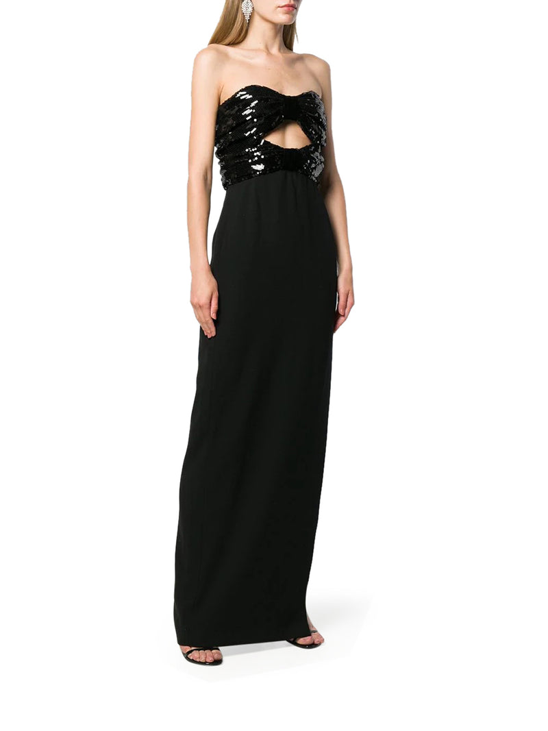 sequin-embellished evening gown