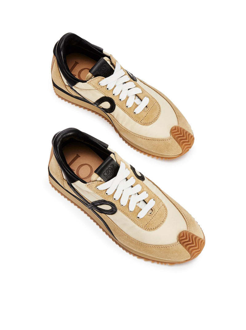 SNEAKERS FLOW RUNNER IN NYLON AND LEATHER AND SUEDE