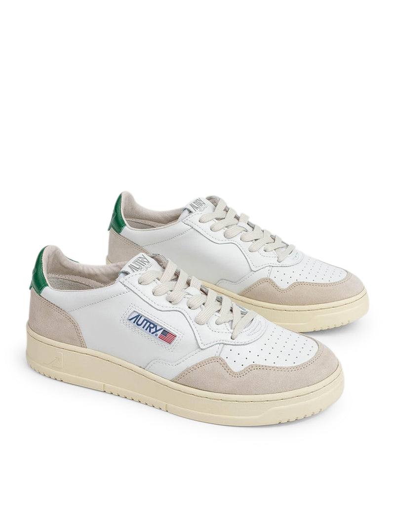 AUTRY MEDIALIST 01 IN WHITE LEATHER