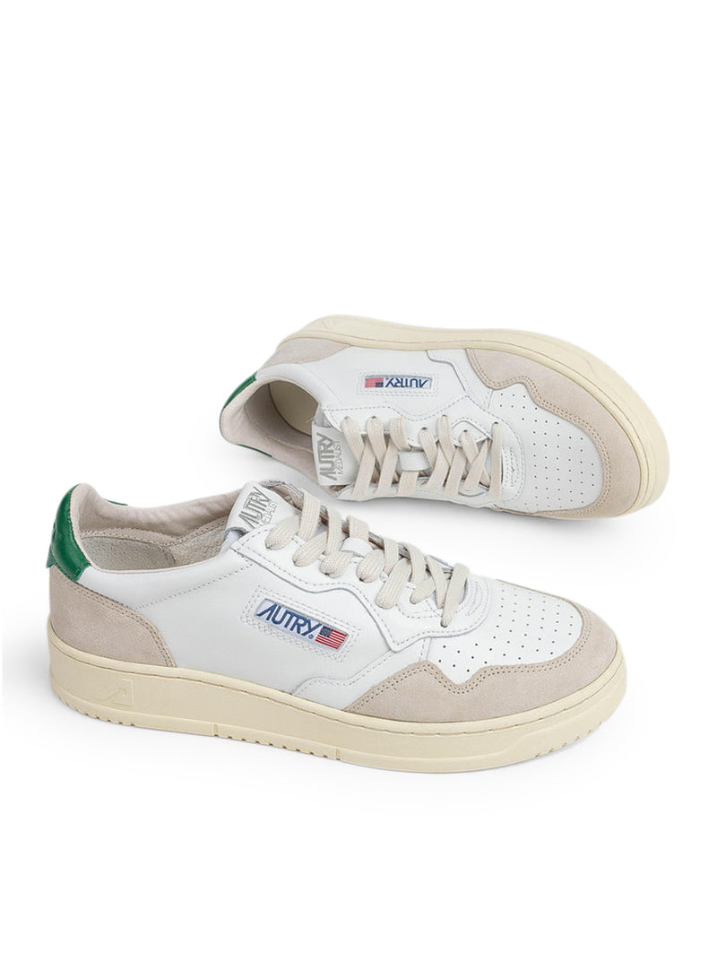 AUTRY MEDIALIST 01 IN WHITE LEATHER