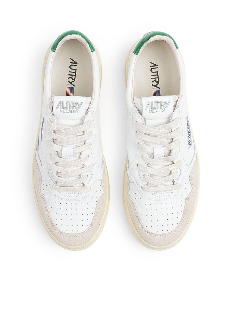 AUTRY MEDIALIST 01 IN WHITE LEATHER