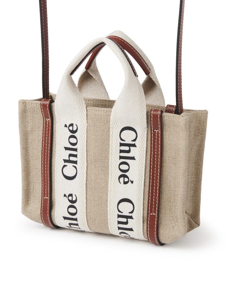 MINI WOODY LINEN TOTE BAG