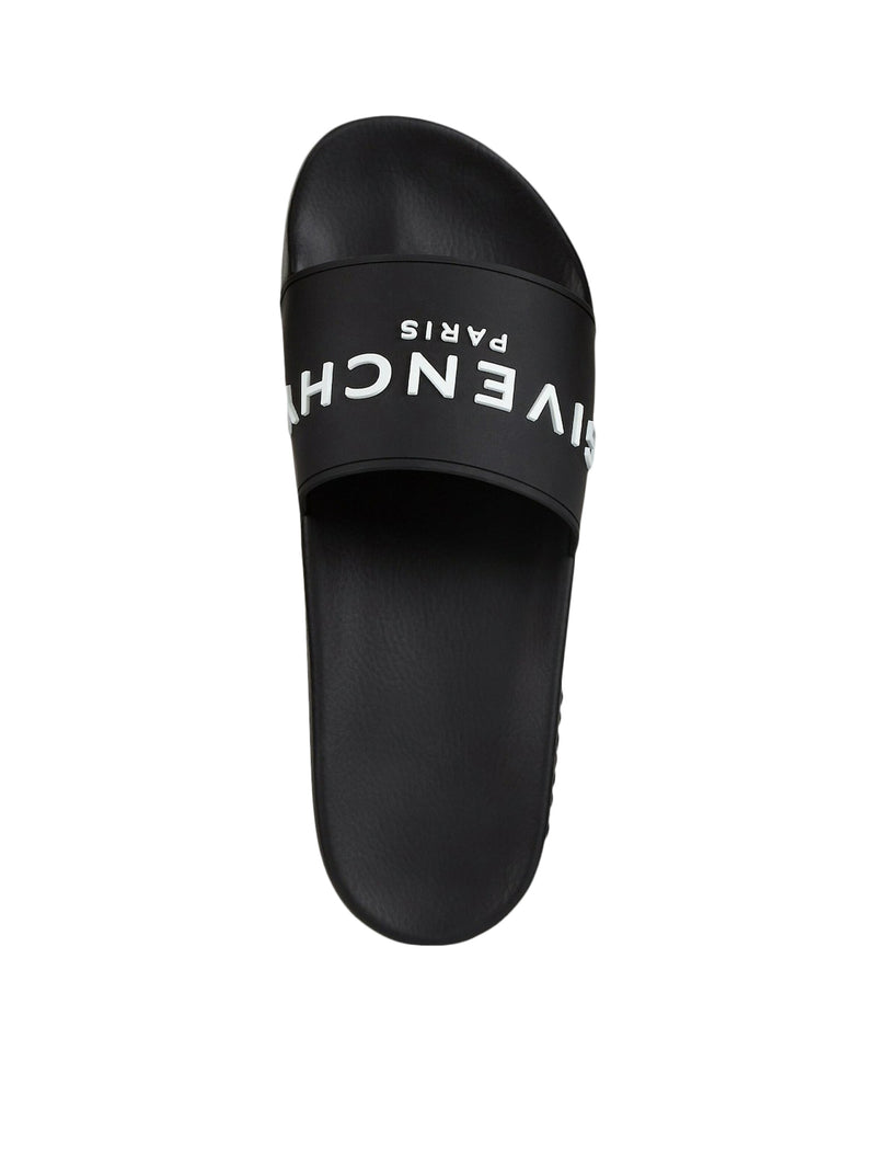 SLIDE FLAT SANDALS IN RUBBER